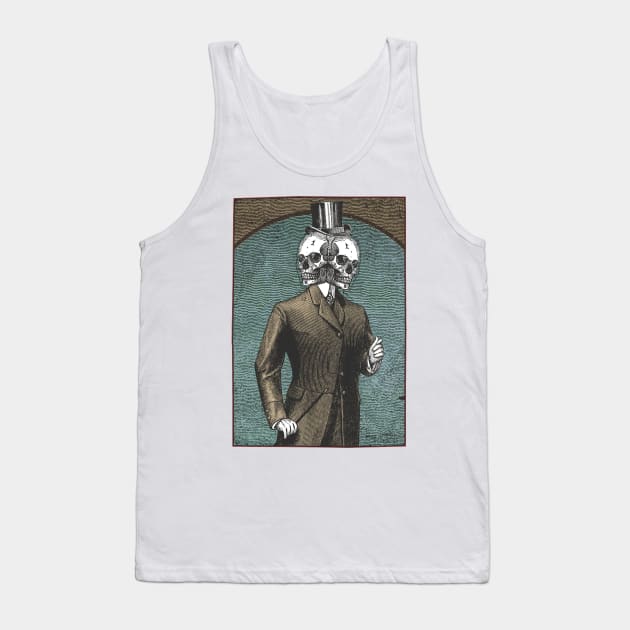 Skull Suit Tank Top by HenryBennettArt